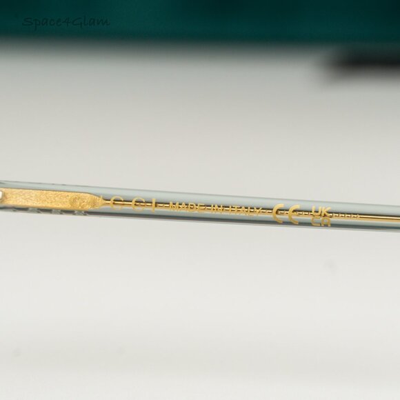 BRAND NEW Gucci GG0551O 014 Transparent Milky Light Grey Women Round Eyeglasses - Picture 7 of 8